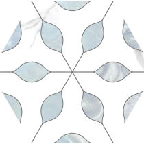 8 X 8 Alicante Topacio Matte Decorative Porcelain Hexagon Tile