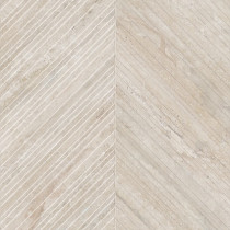 24 x 48 CHREVRONE Travertine Vein Light Deco honed Rectified Porcelain tile 