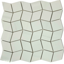 2 x 2 Dolomite R+Q Diamond shape polished porcelain mosaic 