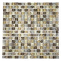 MA10-S  5/8" SQUARE GLASS AND STONE CRACKLE MOSAIC