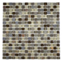 MA20-S  5/8" SQUARE GLASS AND STONE MOSAIC BLEND