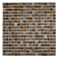 MA21-S  5/8" SQUARE GLASS AND MARBLE MOSAIC BLEND