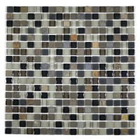 MA22-S  5/8" SQUARE GLASS AND STONE MOSAIC BLEND