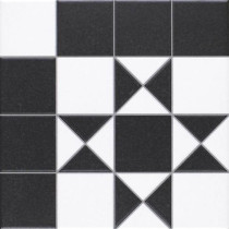 10 x 10 Bristol Black  DECO Porcelain matt finished 