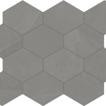 4 x 4 Brazilian Slate Silk Grey Rectified Porcelain hexagon