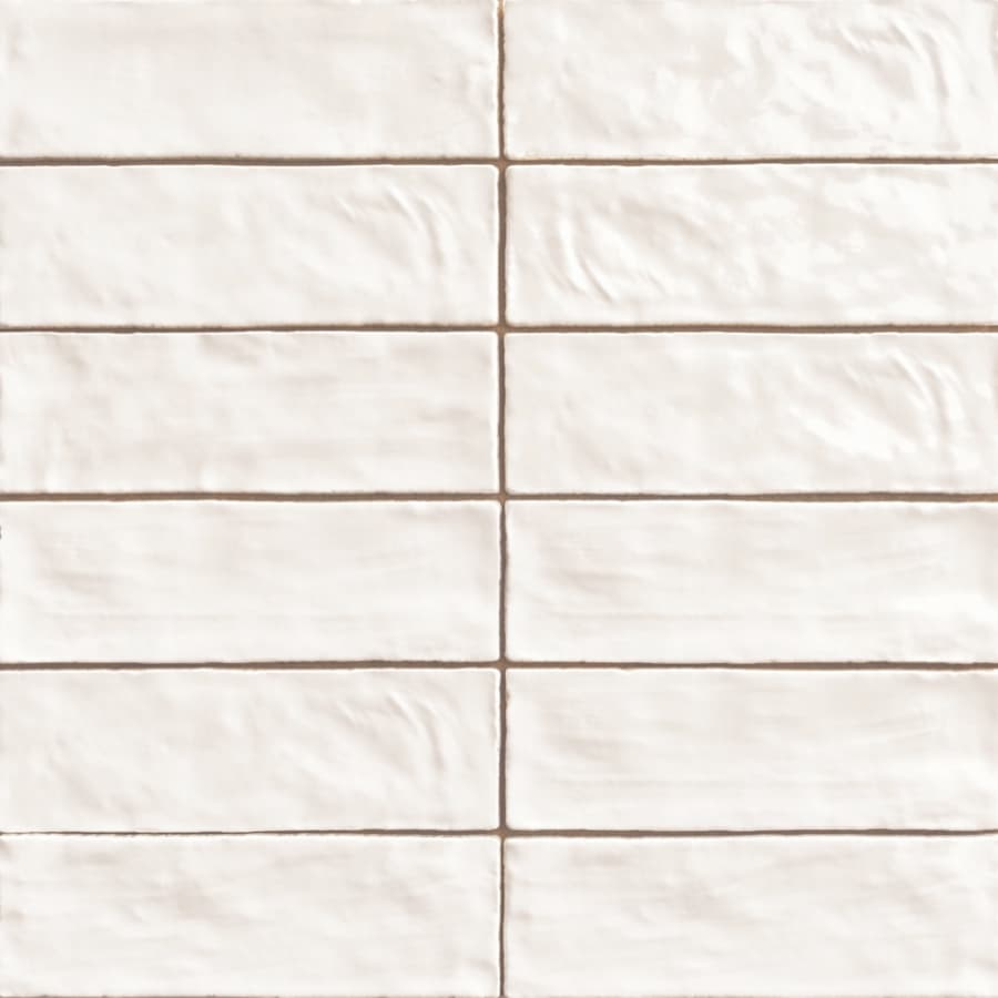 2.6 x 8 Positano Bianco Glossy Subway Ceramic Tile