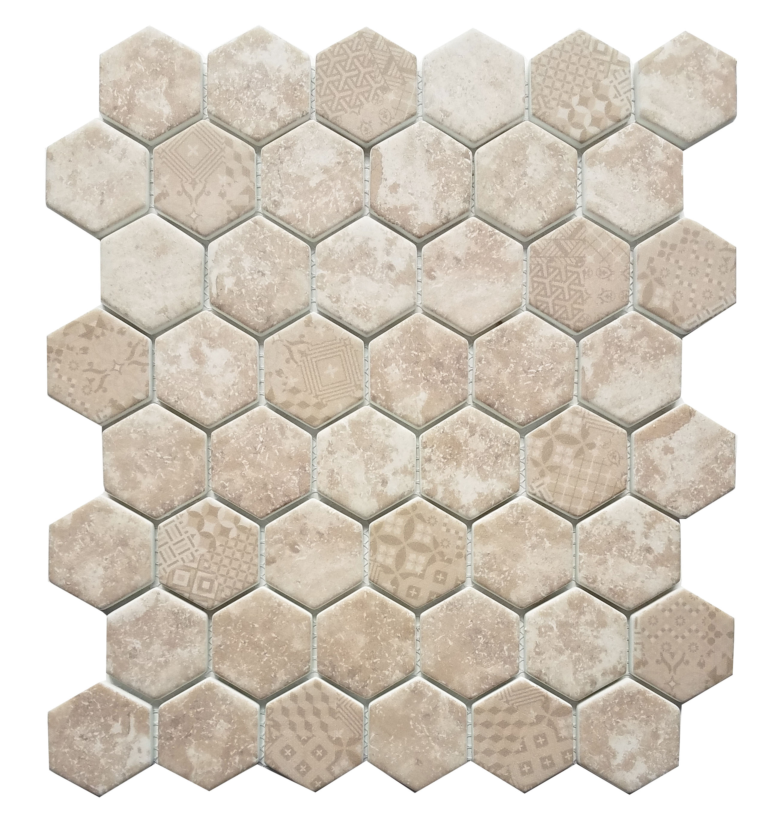 MA101-HX  2 x 2 Hexagon High density recycle glass 