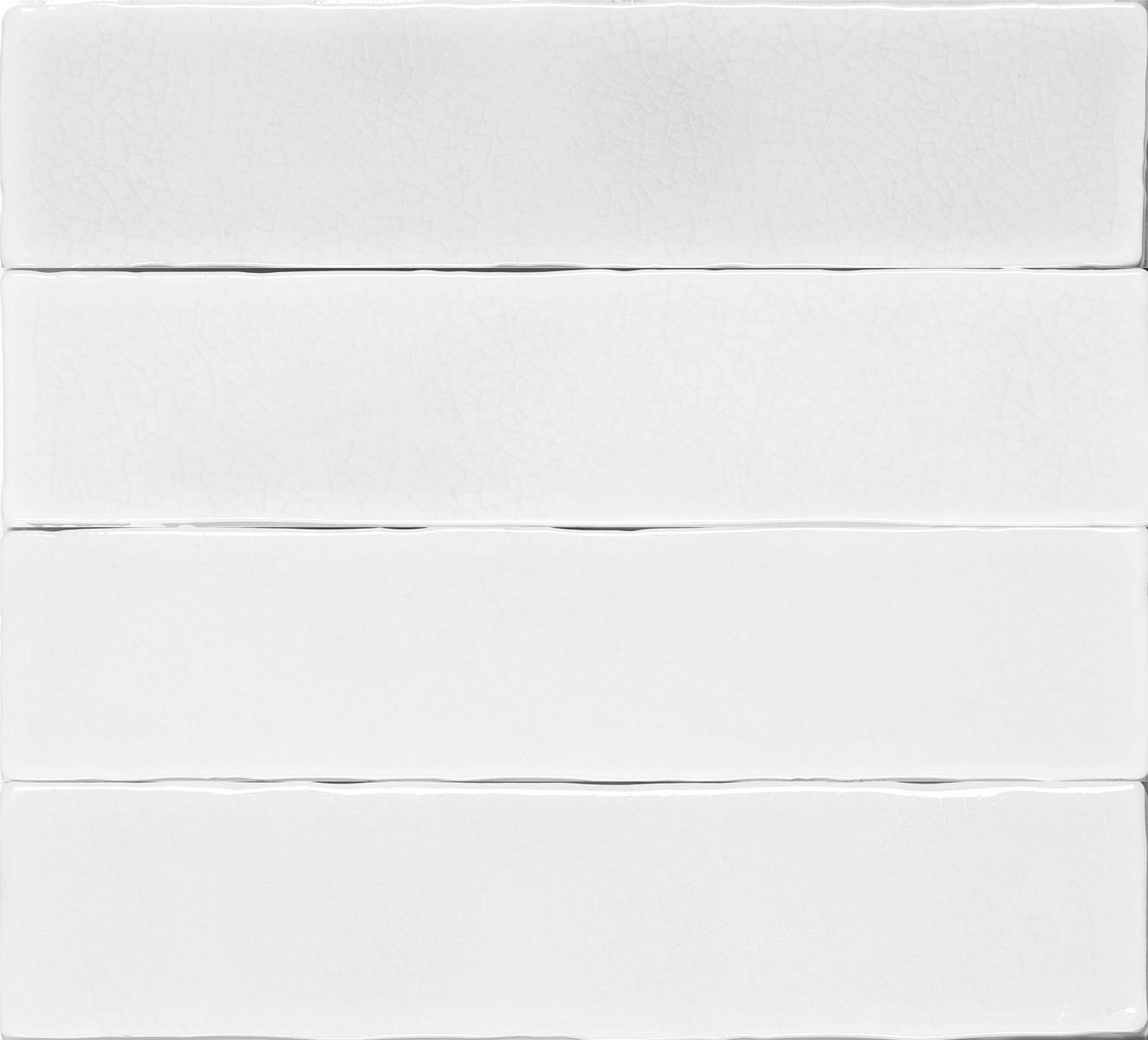 3 x 12 Vitral White Crackle Ceramic Wall subways