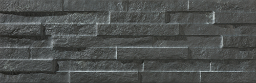 6 x 20 Brickstone Black Rectified Porcelain Tile 