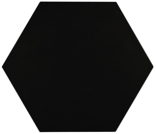 8 X 9 Meraki Negro Matte Porcelain Hexagon
